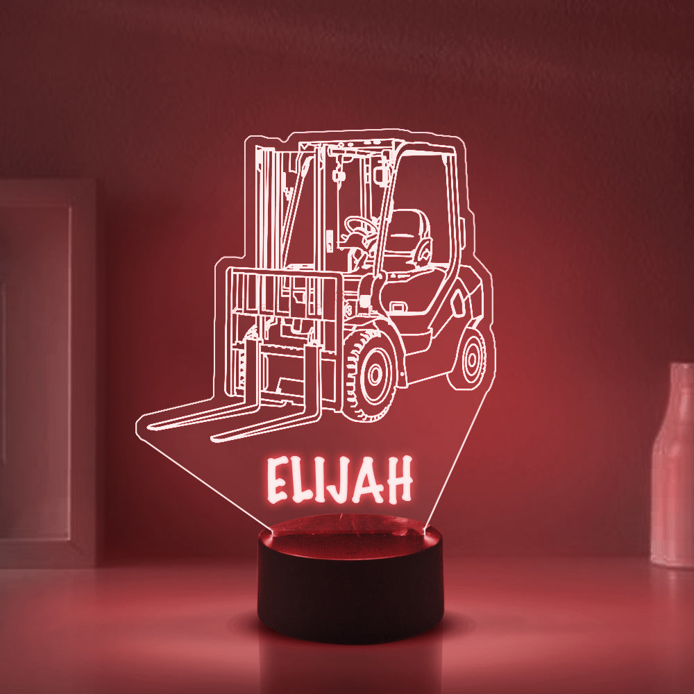 Personalized 7/16 Colors Changing Led Night Light Forklift