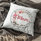 Personalized Name Pillow Flower Around