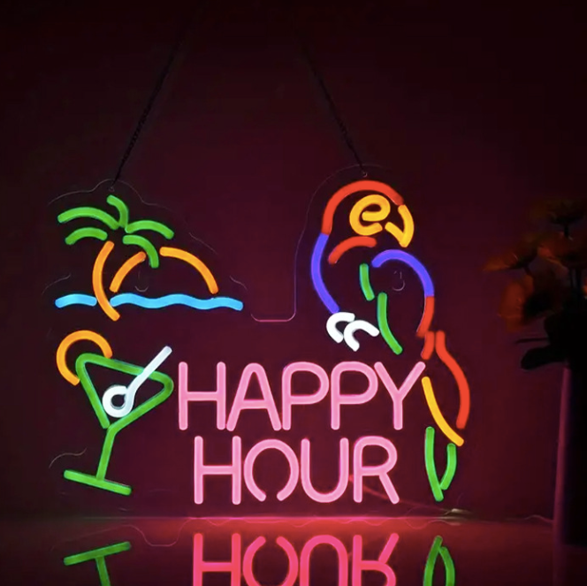 Get the Perfect Cocktail Parrot Cocktails Neon Sign for Your Pub