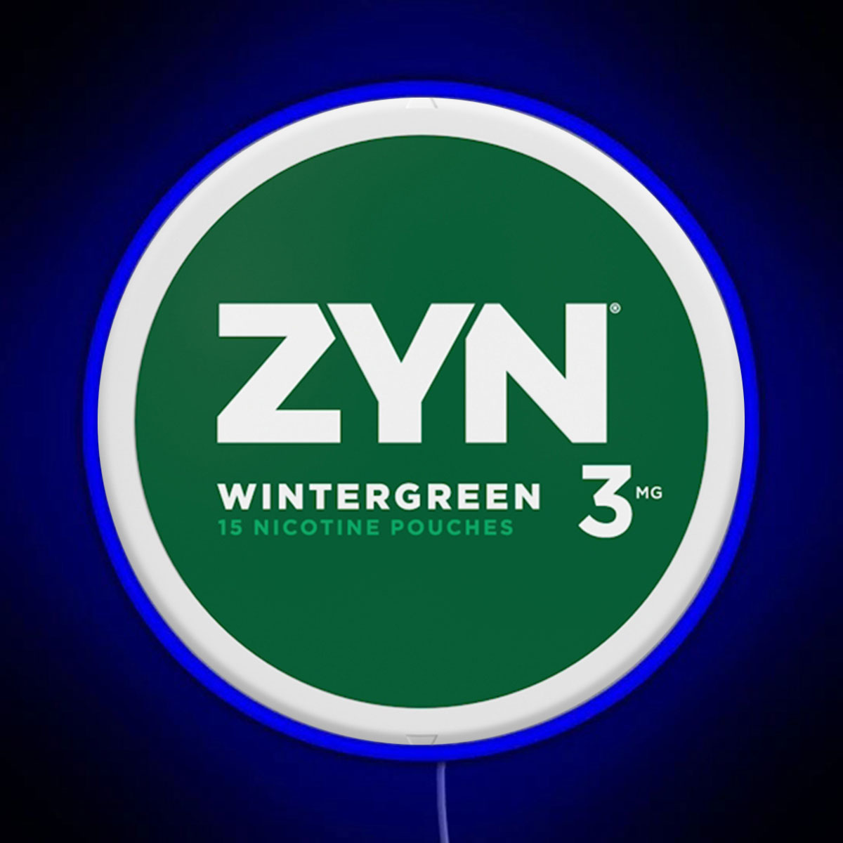 Zyn Wintergreen 6mg RGB neon sign