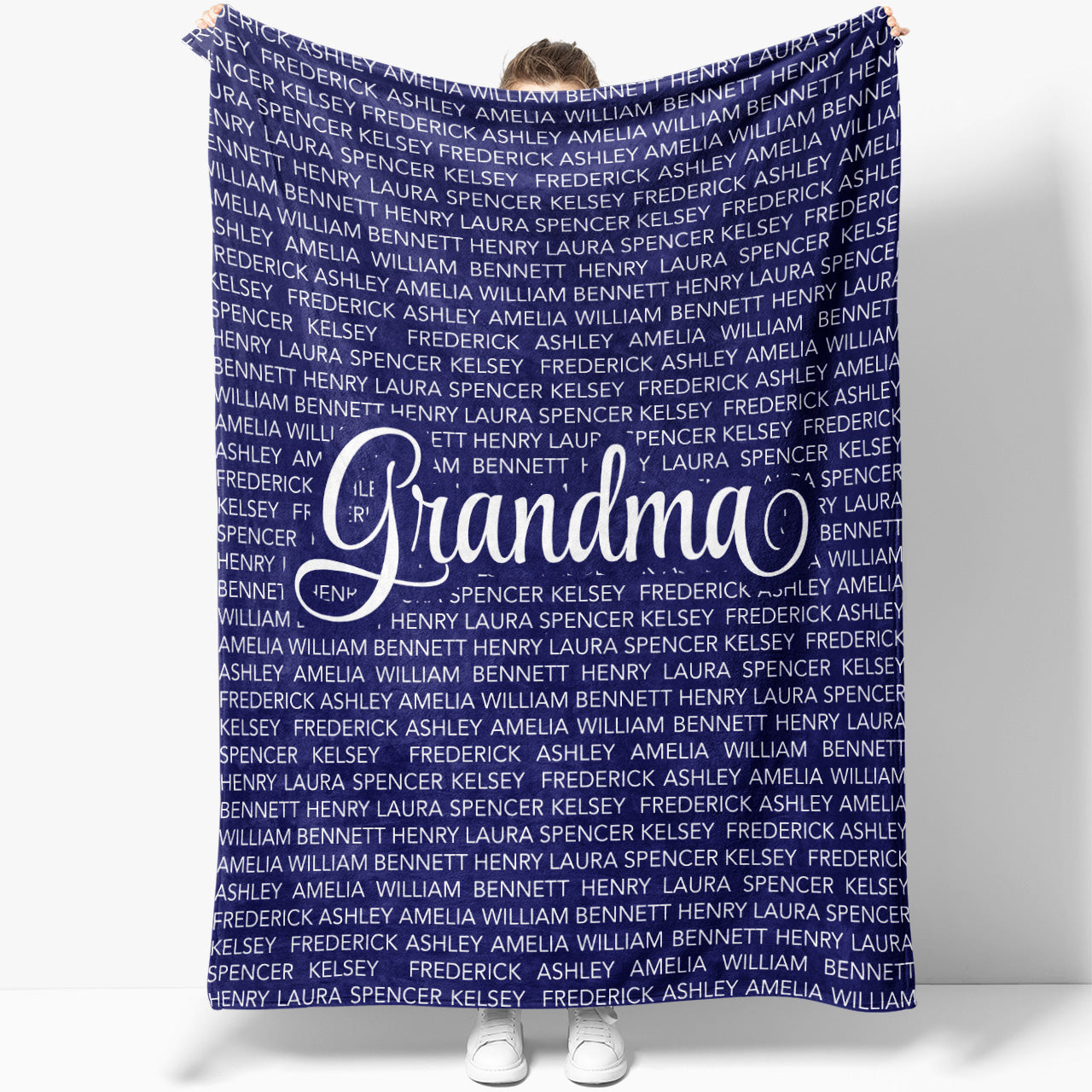 Personalized  Flora Mom/Nana/Auntie Blanket Name Arts