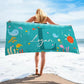 Personalized Kids Microfiber Beach Towel Sea World Multi-Colors