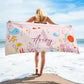 Personalized Kids Microfiber Beach Towel Sea World Multi-Colors