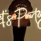 Get the Party Started with Large Let's Party Neon Sign - Perfect for Parties and Holidays