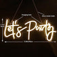Get the Party Started with Let's Party Neon Sign - Perfect for Parties and Holidays
