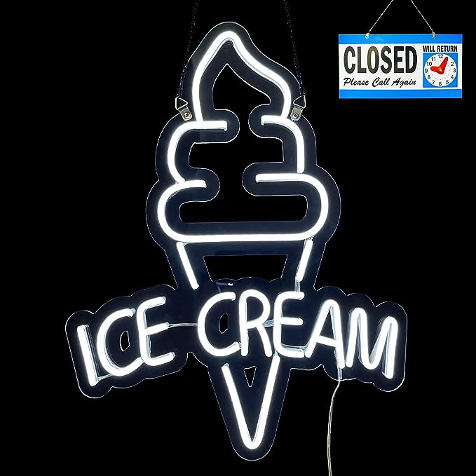Stylish Ice Cream Neon Sign to Promote Your Business | Buy Now!