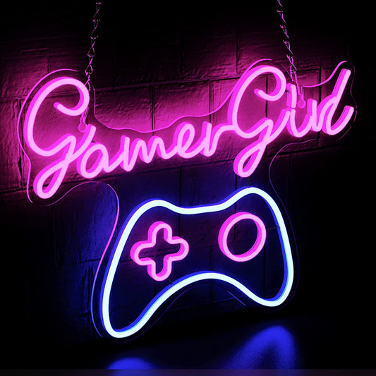 Room Neon Sign Game Girl