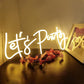 Get the Party Started with Let's Party Neon Sign - Perfect for Parties and Holidays
