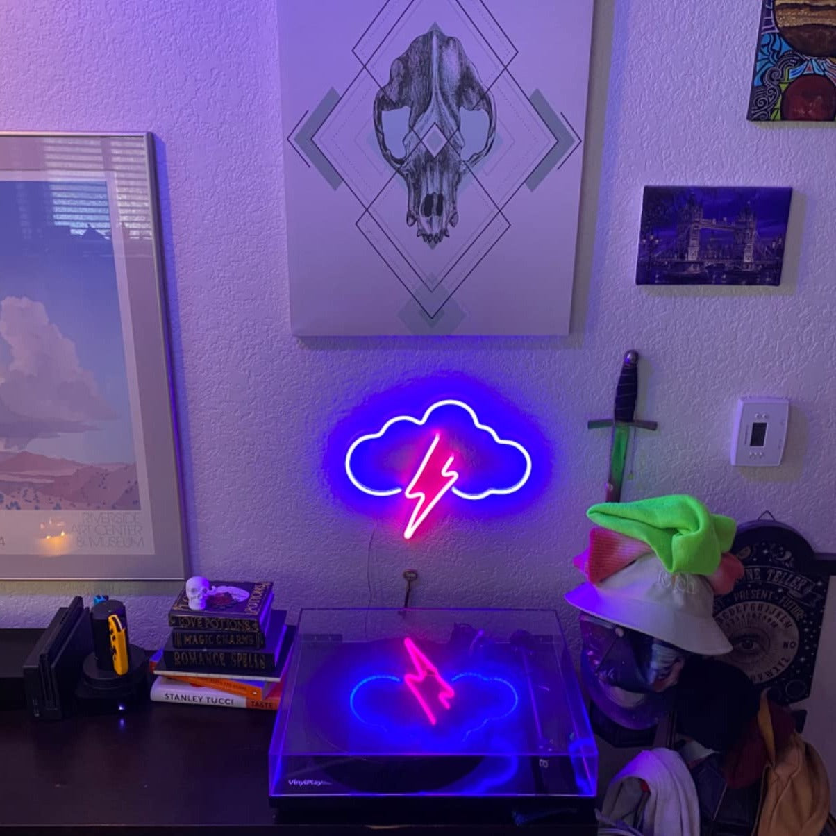 kids room cloud neon sign