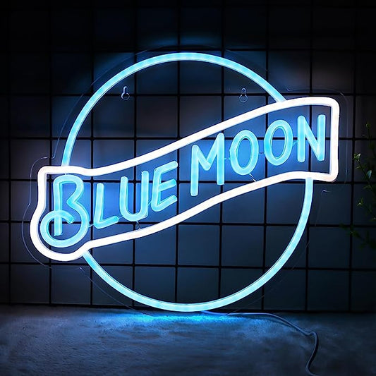 Premium Blue Moon Neon Signs for Business - Boost Your Brand's Visibility Today