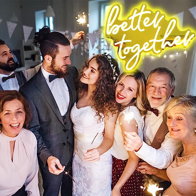 Bridal Shower. Engagement Party. Add Spark to Your Celebration with Better Together Neon Sign - Perfect for Weddings, Bridal Showers, and Engagement Parties II