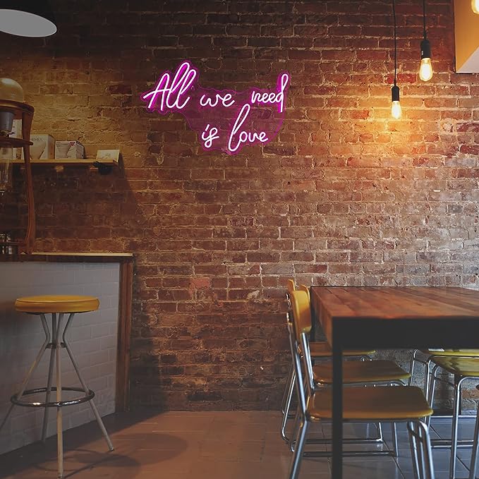 Discover the Perfect Wedding Neon Sign: All You Need is Love