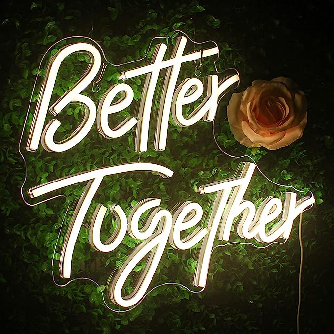 Products Bridal Shower。Engagement Party。 Add Spark to Your Celebration with Better Together Neon Sign - Perfect for Weddings, Bridal Showers, and Engagement Parties