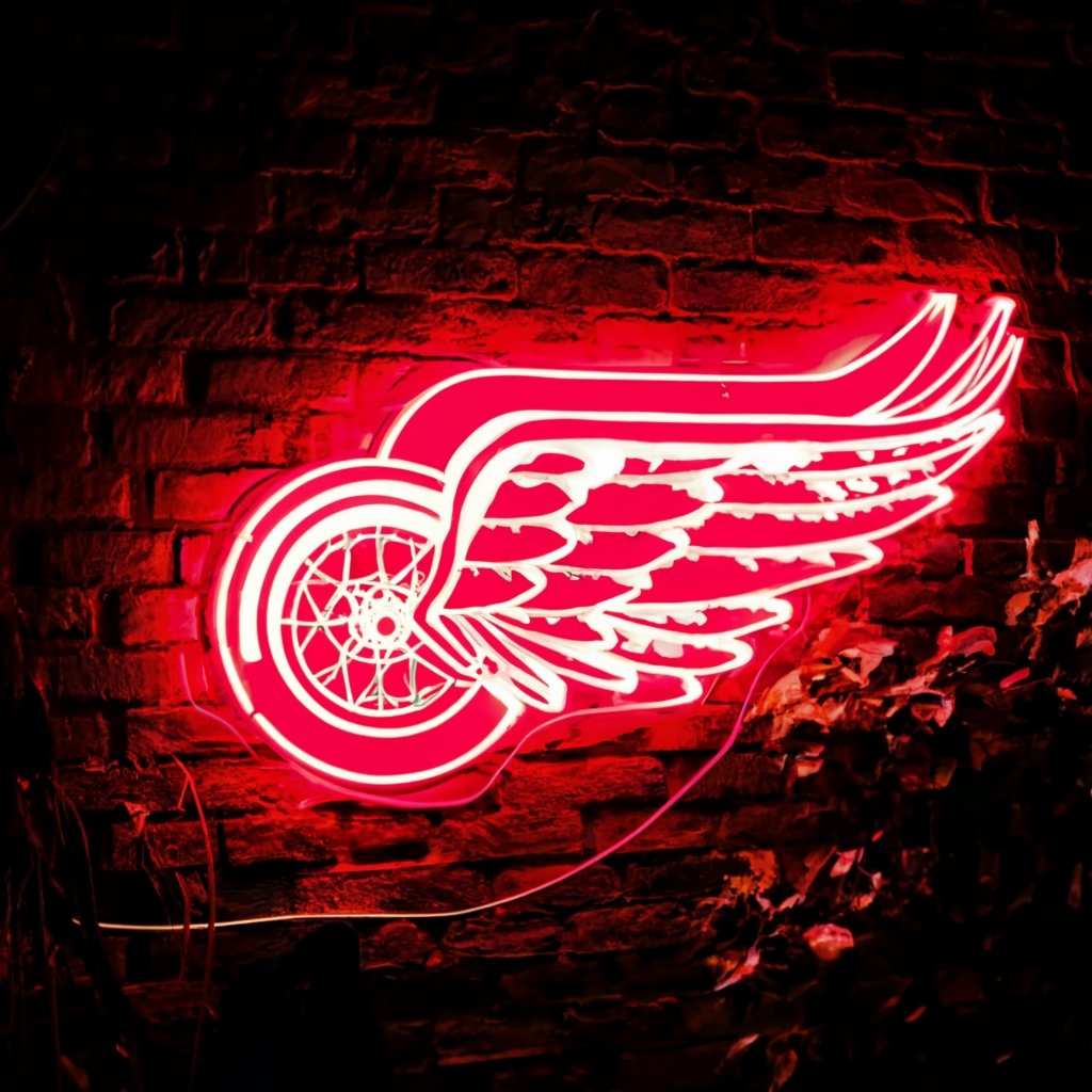 Detroit Red Wings Neon Sign - The Ultimate Bar Décor for Hockey Fans