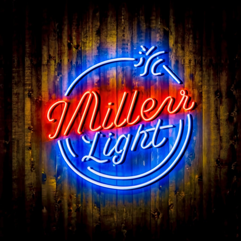 High-quality Miller Light Neon Bar Sign for Sale: Perfect Addition to Your Bar Decor