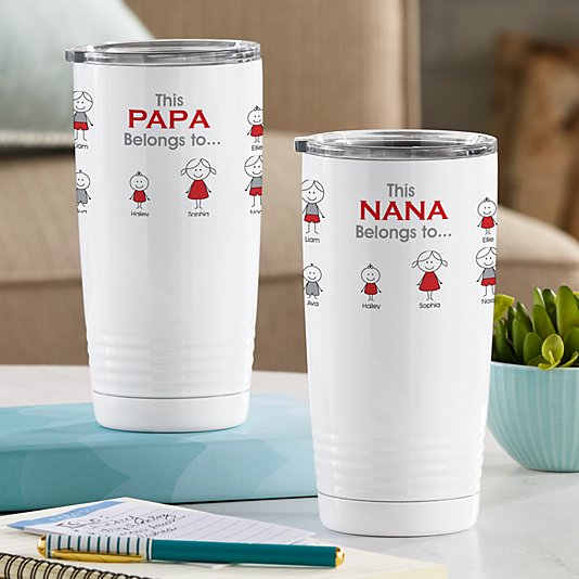 Personalized Family Belonging Insulated Tumbler