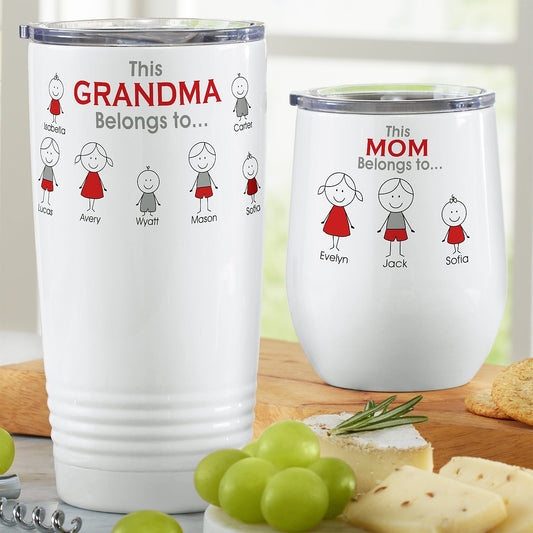 Personalized Family Belonging Insulated Tumbler