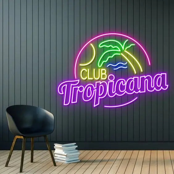 Discover the Exquisite Club Tropicana Neon Sign for a Captivating Ambiance