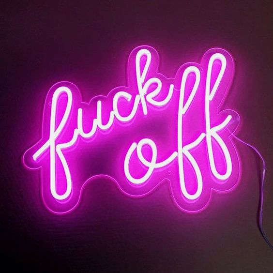 High-Quality Bar LED Neon Sign - Illuminate Your Space with a Stunning ‘Fuck Off' Neon Sign