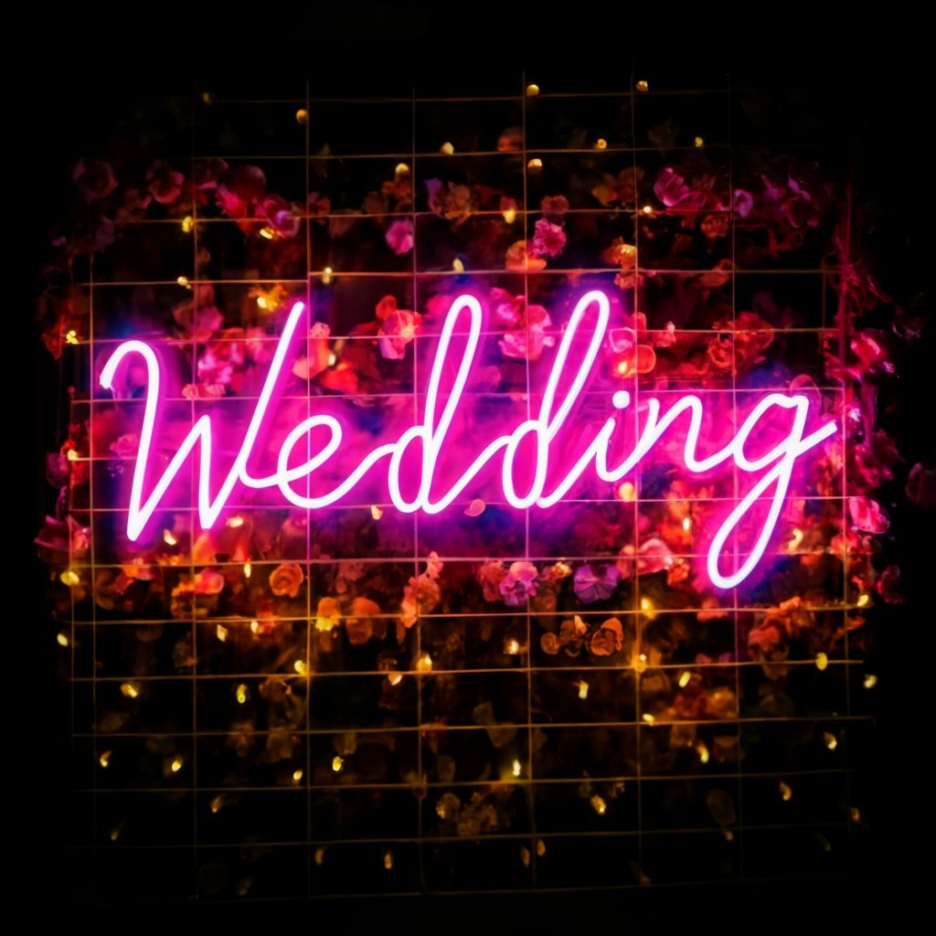 Hanging Neon Sign for Wedding Decor - Illuminate Your Special Day with ...