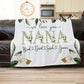 Personalized  Flora Mom/Nana/Auntie We Love You Blanket Magnolia