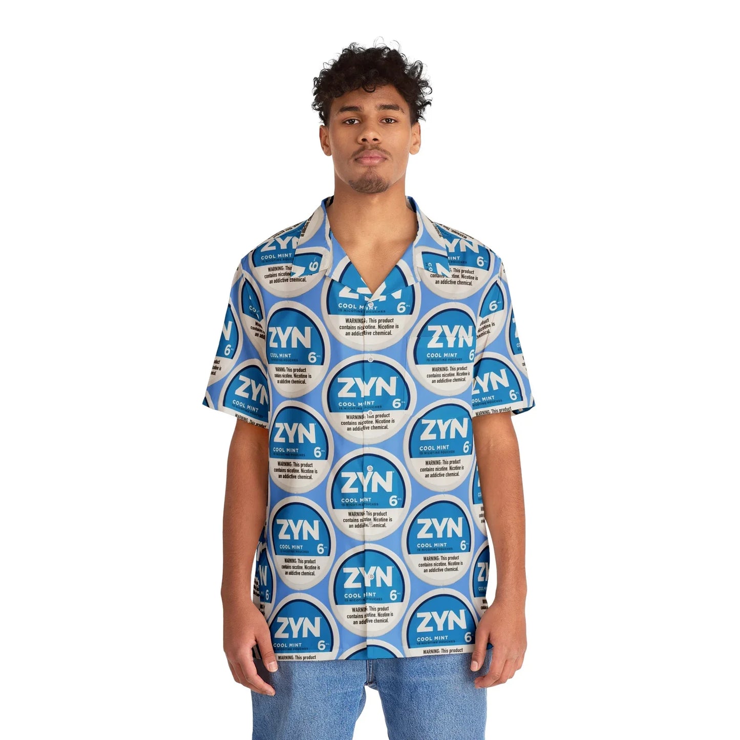 Zyn Cool Mint Hawaiian Shirt | Unofficial Zyn Inspired Tropical Wear