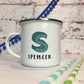 Personalized 3D Cartoon Sketch Initial Enamel Mugs