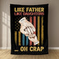 Personalized  Fathers Day Blanket Like Father Like Daughter