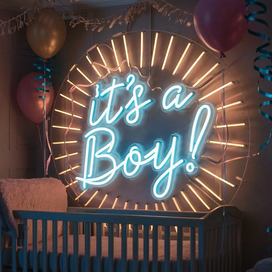 It's a boy! neon sign