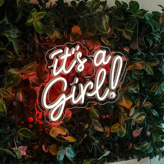 It's a girl! neon sign