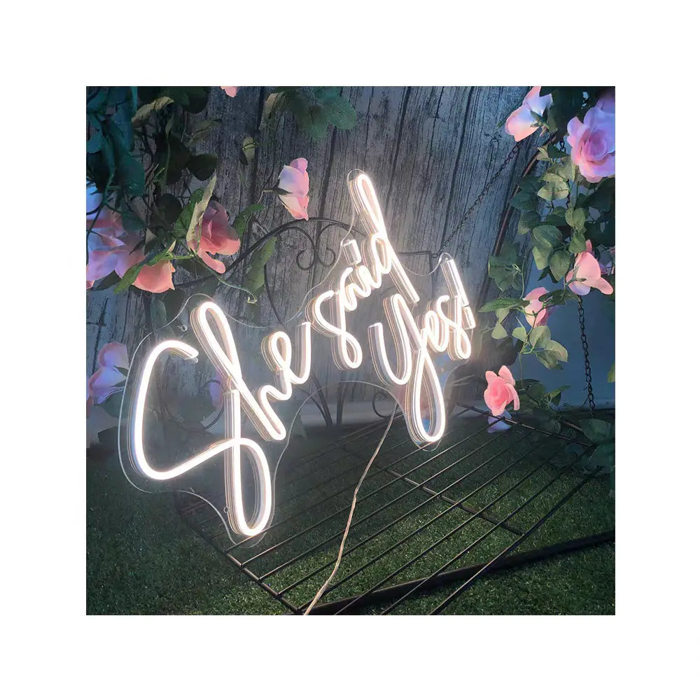 Large She Said Yes Neon Sign