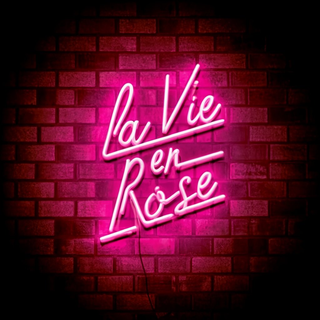 La Vie En Rose Neon Sign - Enhance Your Room's Ambiance with Exquisite Neon Signs for Room