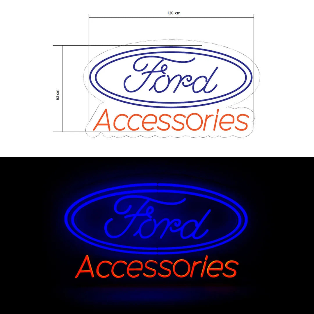 Authentic Ford Neon Sign - Illuminate Your Space with the Iconic Brand