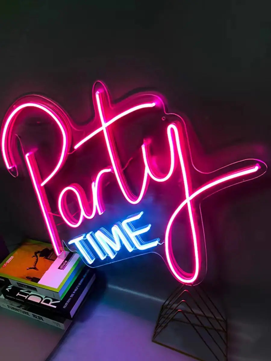 neon light themed party