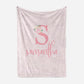 Personalized Fleece Swaddle Bedding Blanket With Initial