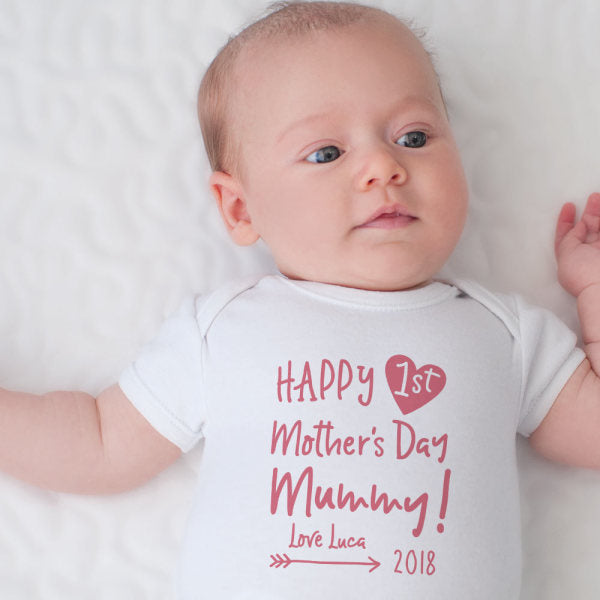 Personalized Baby Onesie Our First Mother's Day Arrow