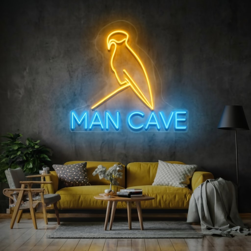 Transform Your Pub with a Stunning Man Cave Parrot Neon Sign