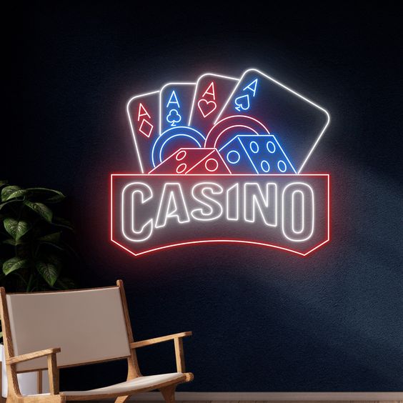 Crown Royal Poker Chips Neon Sign - Perfect Addition to Your Bar for a Luxurious Ambience