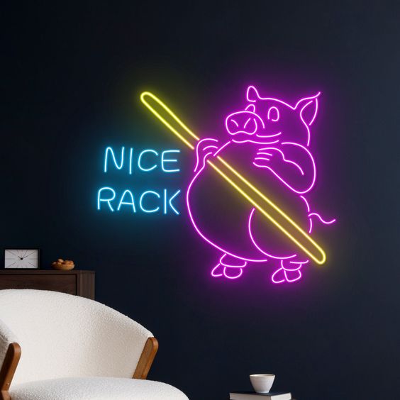 Enhance Your Bar Décor with a Stunning Nice Rack Neon Sign