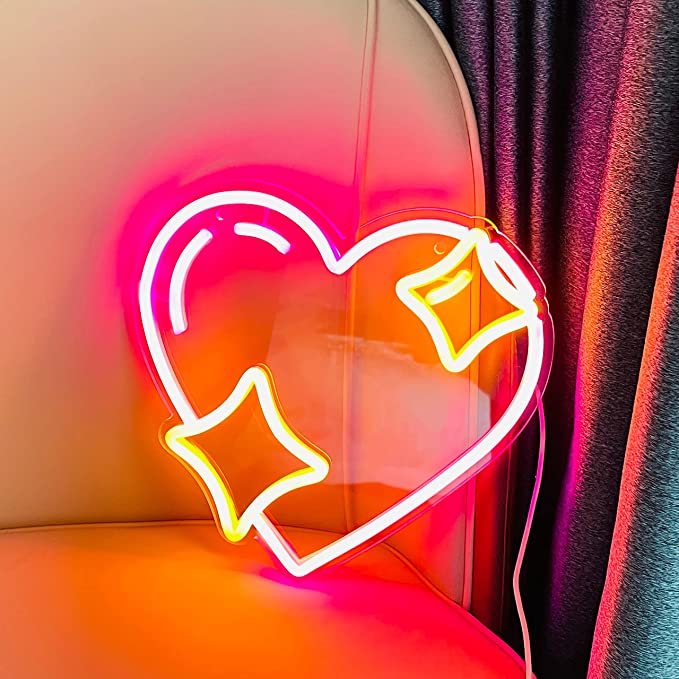 Heart Neon Signs | Custom Neon Signs for Weddings and Home Decor